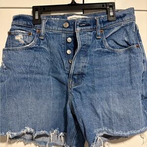 Abercrombie & Fitch Blue Jean Shorts Distressed Style